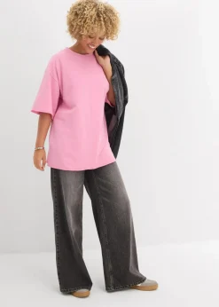 Hot Long-Sweatshirt aus reiner Baumwolle Damen Sweat|Zweiteiler & Sets