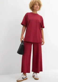 Damen bonprix Sweat|Zweiteiler & Sets|Long-Sweatshirt aus reiner Baumwolle