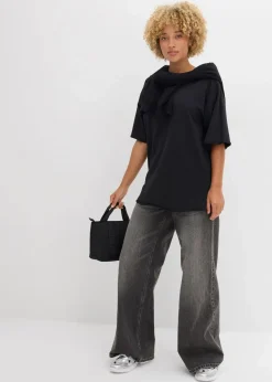 Damen bonprix Bekleidung·Blusen & Tuniken|Zweiteiler & Sets|Long-Sweatshirt aus reiner Baumwolle