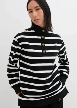 Hot Longsweatshirt mit Troyer-Kragen Damen Bekleidung·Blusen & Tuniken|Sweat
