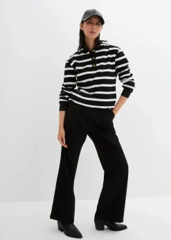 Hot Longsweatshirt mit Troyer-Kragen Damen Bekleidung·Blusen & Tuniken|Sweat