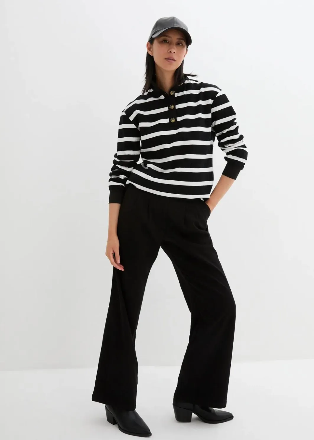 Hot Longsweatshirt mit Troyer-Kragen Damen Bekleidung·Blusen & Tuniken|Sweat