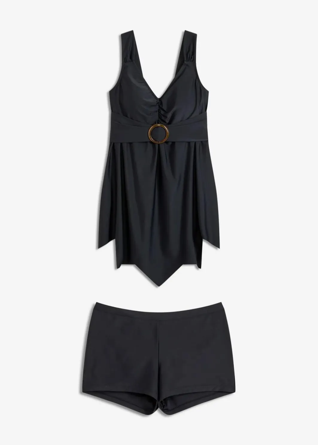 Damen bonprix Nachhaltigere Materialien|Tankinis|Long-Tankini mit breiten Trägern (2-tlg.Set)