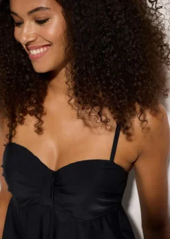 Online Long-Tankini mit verzierten Trägern (2-tlg.Set) Damen Große Cups D-F|Nachhaltigere Materialien