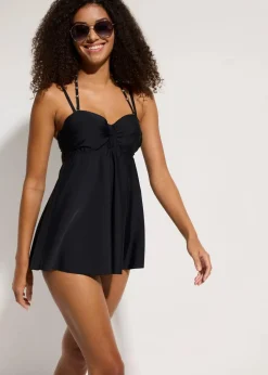 Online Long-Tankini mit verzierten Trägern (2-tlg.Set) Damen Große Cups D-F|Nachhaltigere Materialien
