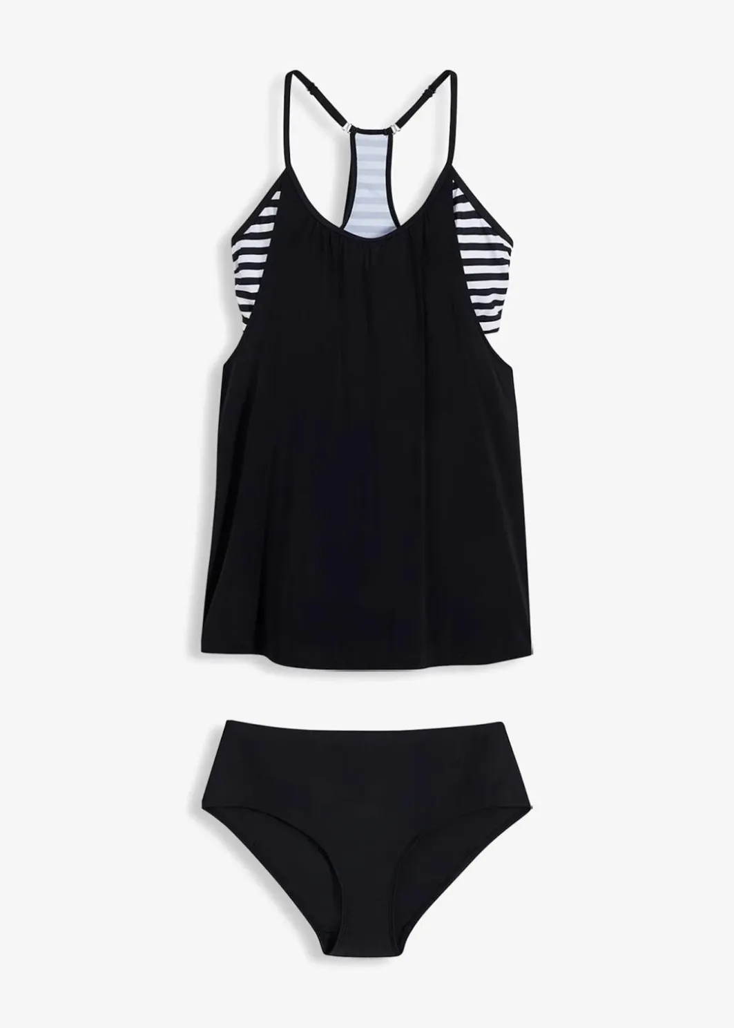 Long-Tankini (2-tlg. Set) im Lagenlook Damen Nachhaltigere Materialien|Bedeckende Bademode