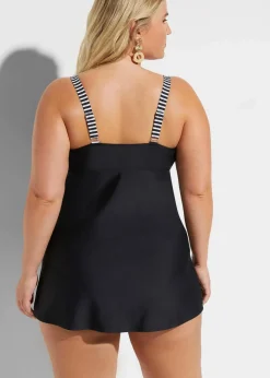 Clearance Long-Tankini (2-tlg. Set) mit Highwaist-Bikinihose Damen Nachhaltigere Materialien|Bedeckende Bademode
