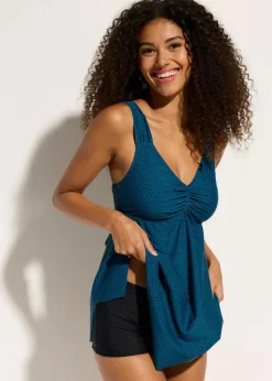 Damen bonprix Nachhaltigere Materialien|Tankinis|Long-Tankini (2-tlg.Set) mit Zick-Zack Saum