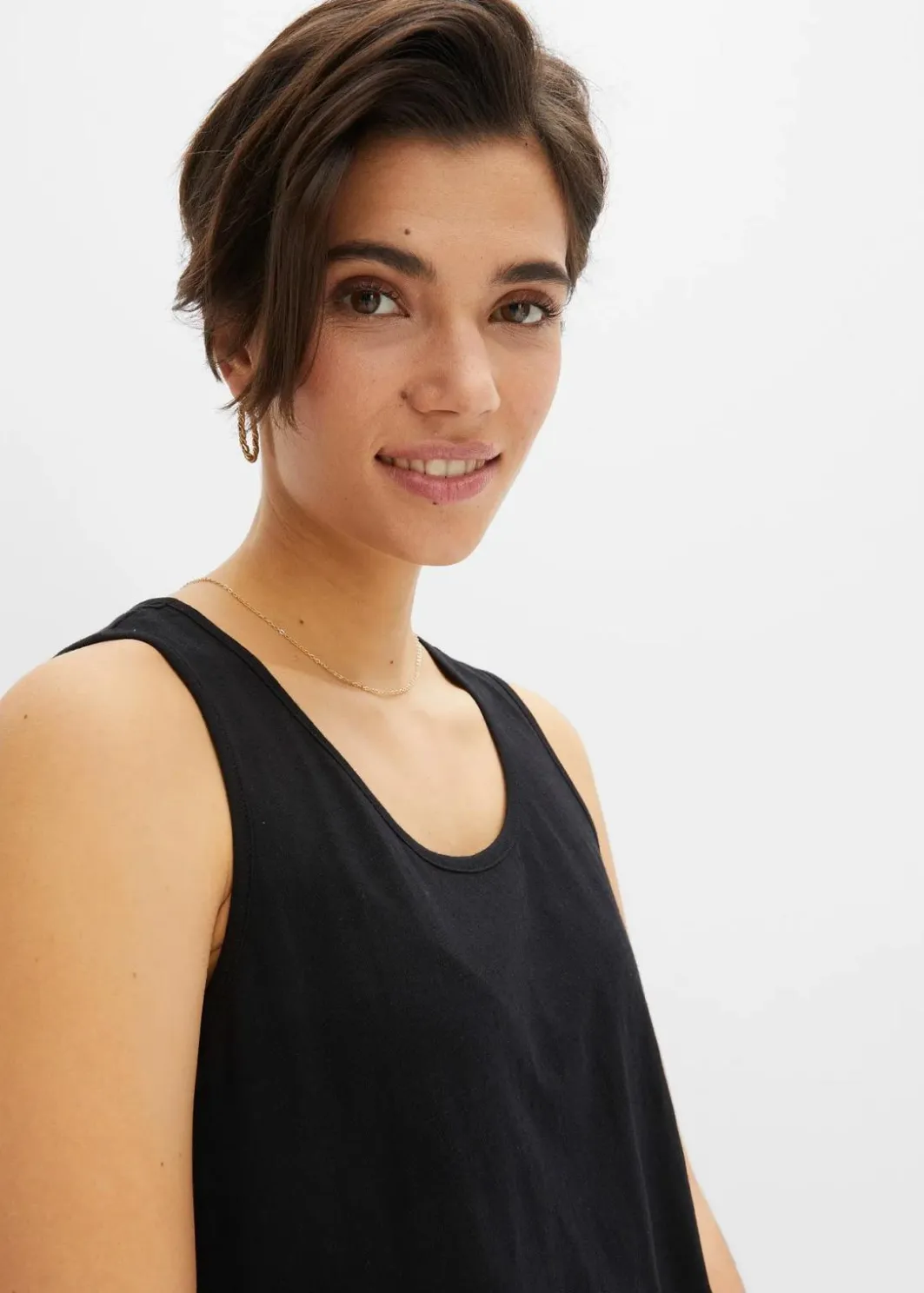 Damen bonprix Shirts & Tops|Nachhaltigere Materialien|Long-Top aus Bio-Baumwolle