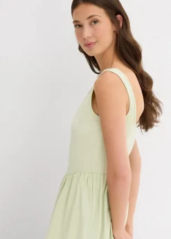 Damen bonprix Shirts & Tops|Long-Top aus elastischem Baumwoll-Mix