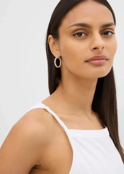 Clearance Long-Top aus elastischem Baumwoll-Mix Damen Shirts & Tops