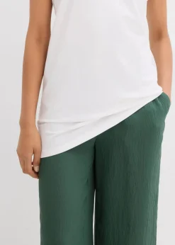 Clearance Long-Top aus elastischem Baumwoll-Mix Damen Shirts & Tops