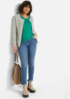 Damen bonprix Shirts & Tops|Basics|Long-Top aus reiner Baumwolle (5er Pack)