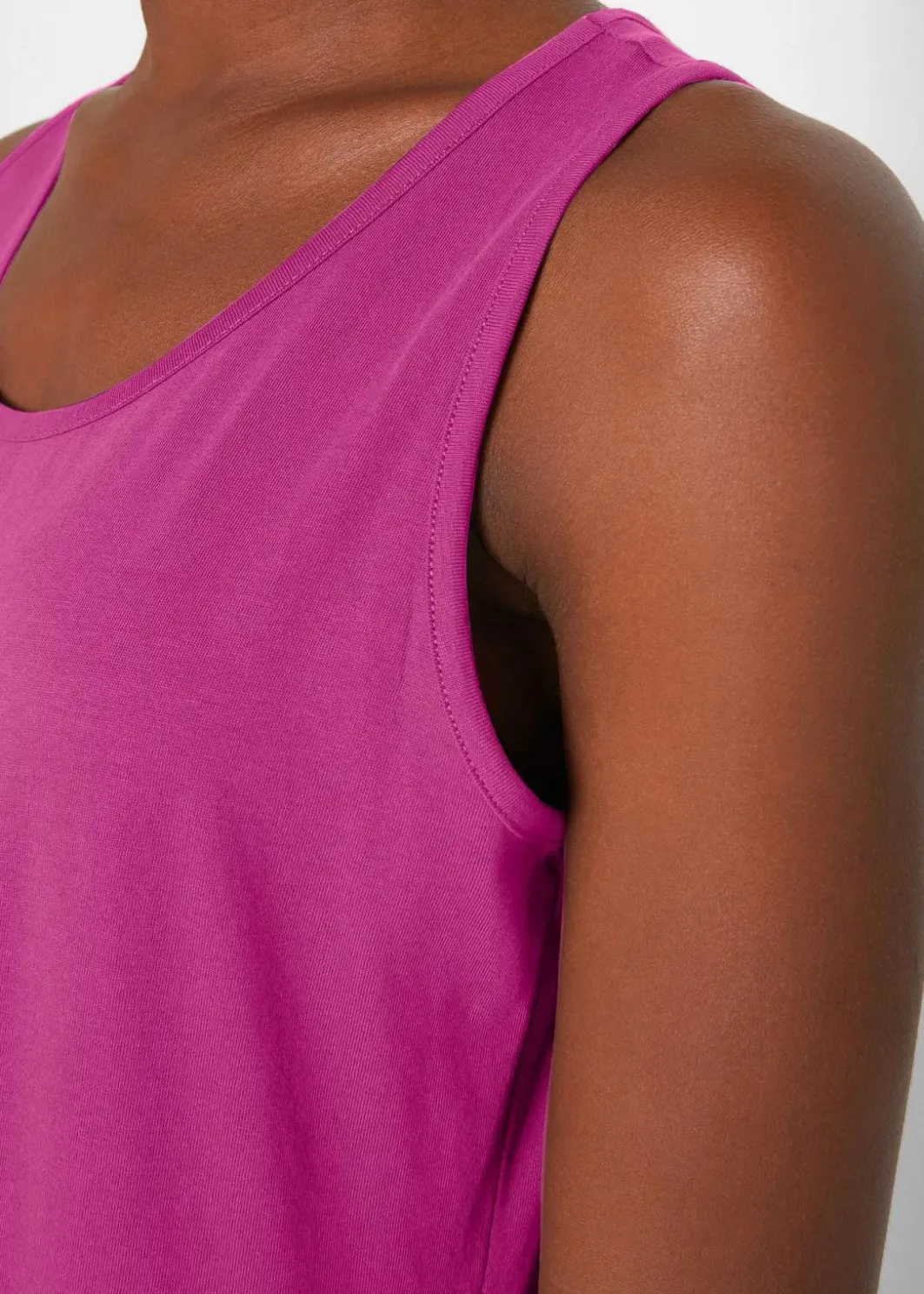 Long-Top aus reiner Baumwolle (5er Pack) Damen Shirts & Tops|Basics