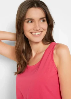 Damen bonprix Shirts & Tops|Basics|Long-Top aus reiner Baumwolle (5er Pack)