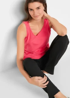 Damen bonprix Shirts & Tops|Basics|Long-Top aus reiner Baumwolle (5er Pack)