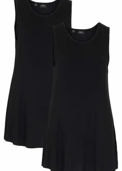 New Long-Top aus softer Viskose, 2er- Pack Damen Bekleidung·Röcke|Basics