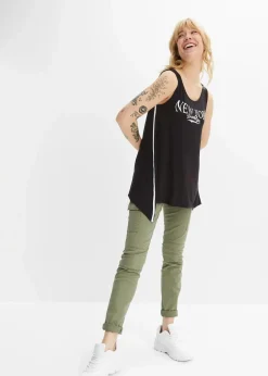Damen bonprix Shirts & Tops|Nachhaltigere Materialien|Long-Top aus softer Viskose