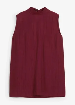 Damen bonprix Shirts & Tops|Zweiteiler & Sets|Long-Top aus strukturiertem Viskose-Mix