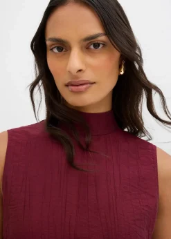 Damen bonprix Shirts & Tops|Zweiteiler & Sets|Long-Top aus strukturiertem Viskose-Mix