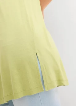 Long-Top aus Viskose-Leinen-Mix Damen Shirts & Tops