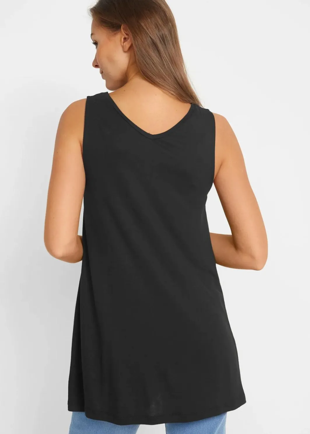 Damen bonprix Shirts & Tops|Long-Top aus Viskose-Mix