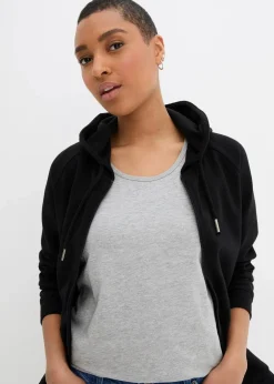 Damen bonprix Wäsche·Unterhemden|Bekleidung·Röcke|Long-Top, 2er-Pack