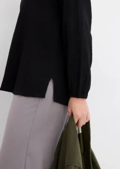 Best Long-Tunika aus Musselin Damen Bekleidung·Jacken & Mäntel|Blusen & Tuniken