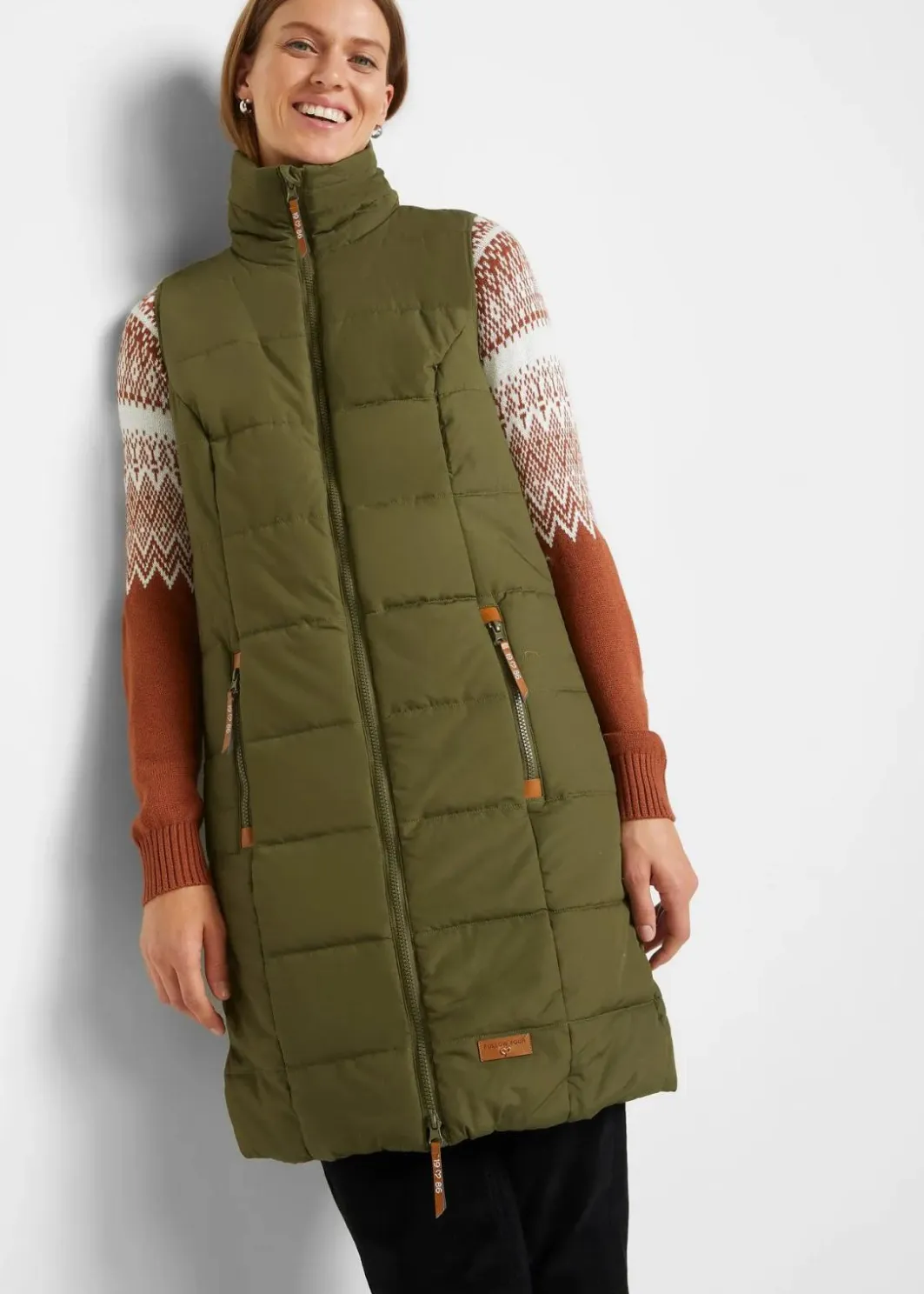 New Longweste mit Stehkragen Damen Bekleidung·Hosen|Jacken & Mäntel