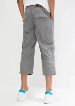 Clearance Loose Fit 3/4 Cargohose aus reiner Baumwolle Kinder Jungen 9-16 Jahre·Hosen