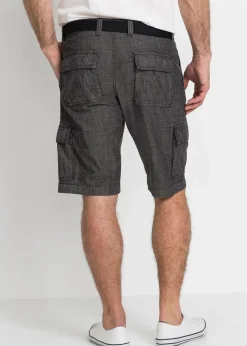 Herren bonprix Hosen|Shorts|Loose Fit Cargo-Bermuda aus reiner Baumwolle