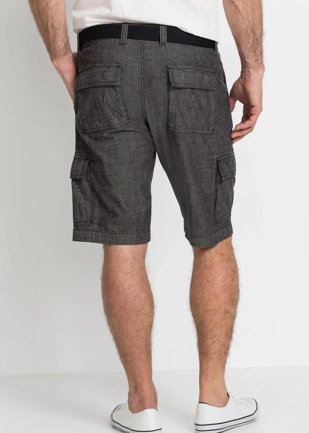 Herren bonprix Hosen|Shorts|Loose Fit Cargo-Bermuda aus reiner Baumwolle
