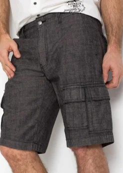 Herren bonprix Hosen|Shorts|Loose Fit Cargo-Bermuda aus reiner Baumwolle
