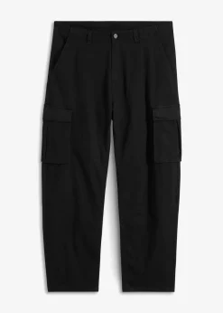 New Loose Fit Cargohose aus robustem Baumwollstretch, Straight Herren Große Größen|Hosen