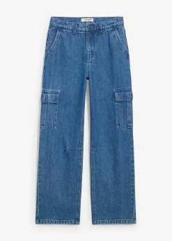 Sale Loose Fit Cargo-Jeans mit verstellbarem Bund, Straight Kinder Jungen 9-16 Jahre·Bademode|Jungen 9-16 Jahre·Jeans