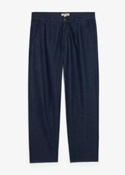 Herren bonprix Große Größen|Jeans|Loose Fit Jeans mit Bundfalten, Straight
