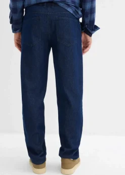 Herren bonprix Große Größen|Jeans|Loose Fit Jeans mit Bundfalten, Straight