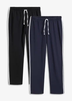 Outlet Loose Fit Jogginghose mit Kontrastdetails (2er Pack) Herren Große Größen|Sportbekleidung