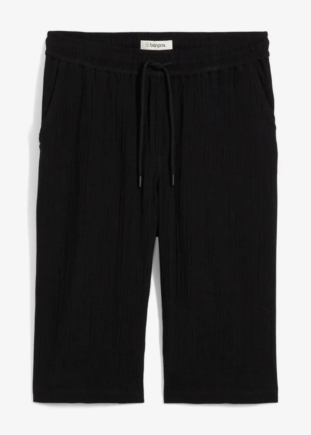 Herren bonprix Große Größen|Shorts|Loose Fit Long-Bermuda aus luftigem Musselin