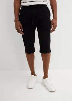 Herren bonprix Große Größen|Shorts|Loose Fit Long-Bermuda aus luftigem Musselin
