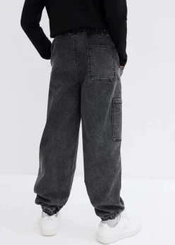 Kinder bonprix Jungen 9-16 Jahre·Jeans|Loose Fit Schlupf-Cargo-Jeans mit Stretchanteil