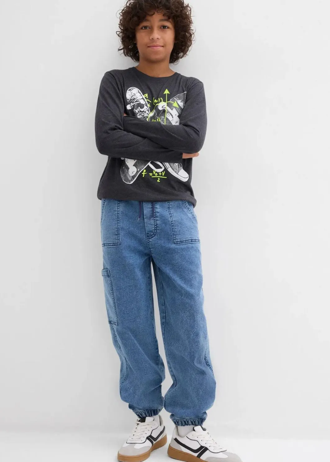 Loose Fit Schlupf-Cargo-Jeans mit Stretchanteil Kinder Jungen 9-16 Jahre·Jeans