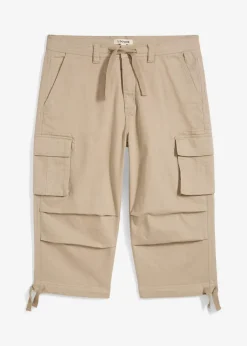Online Loose Fit Stretch-3/4-Cargohose, extra weit Herren Große Größen|Hosen