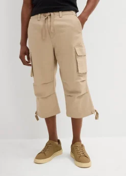 Online Loose Fit Stretch-3/4-Cargohose, extra weit Herren Große Größen|Hosen