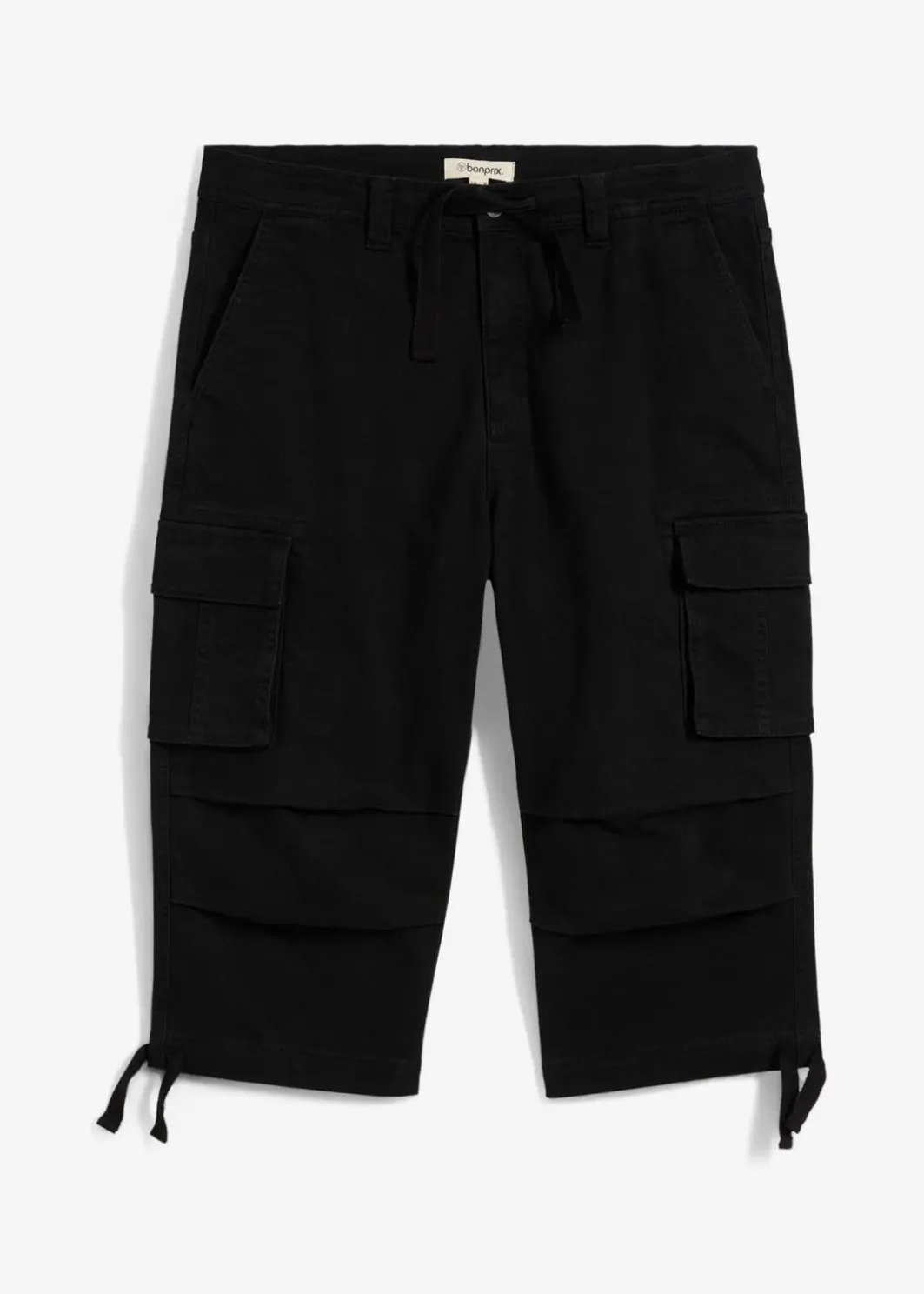 Herren bonprix Hosen|Große Größen|Loose Fit Stretch-3/4-Cargohose, extra weit