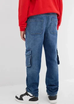 Kinder bonprix Jungen 9-16 Jahre·Bademode|Jungen 9-16 Jahre·Jacken & Outdoor|Loose Fit Thermo-Cargojeans mit Jerseyfutter, Tapered