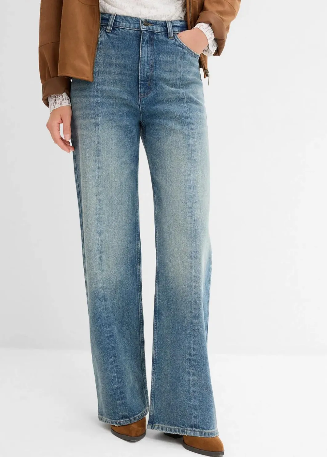 Sale Loose Straight-Jeans High Waist, Low Stretch Damen Jeans|Bekleidung·Shirts & Tops