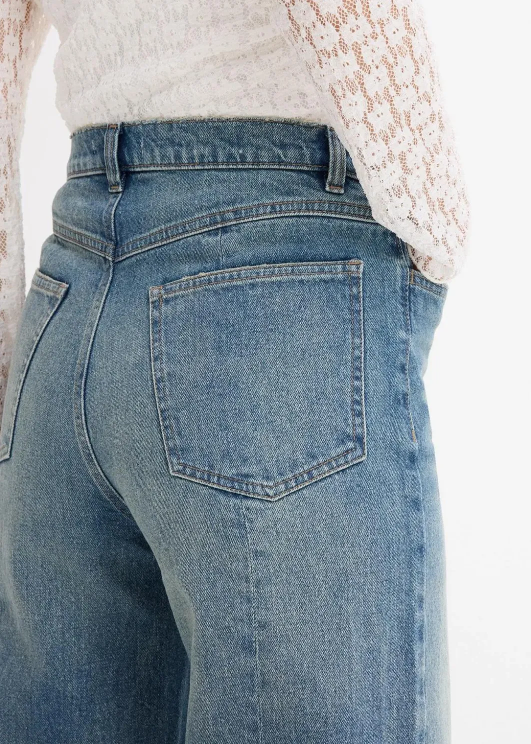 Sale Loose Straight-Jeans High Waist, Low Stretch Damen Jeans|Bekleidung·Shirts & Tops