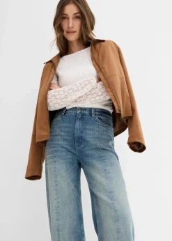 Sale Loose Straight-Jeans High Waist, Low Stretch Damen Jeans|Bekleidung·Shirts & Tops