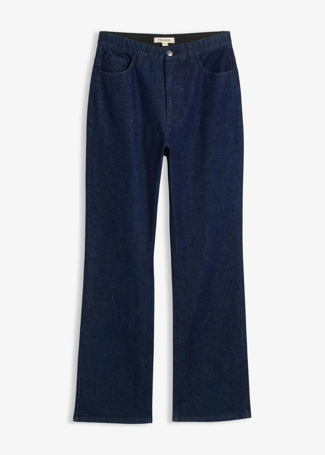 Online Loose Straight-Jeans High Waist, Bequembund mit Strass Damen Jeans